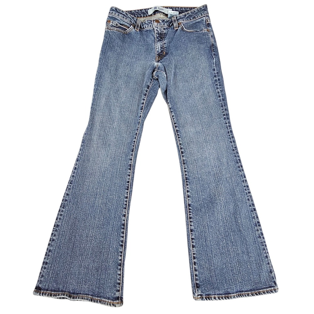 Gap Flare Stretch Jeans Womens Sz 8 Blue Denim Medium Wash Cotton‎ Blend Y2K